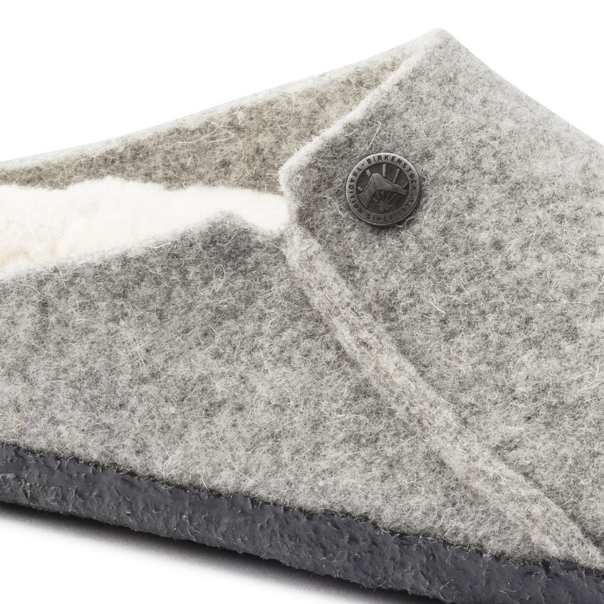 Birkenstock Zermatt Wool Felt Slipper in Light Gray Women's Footwear