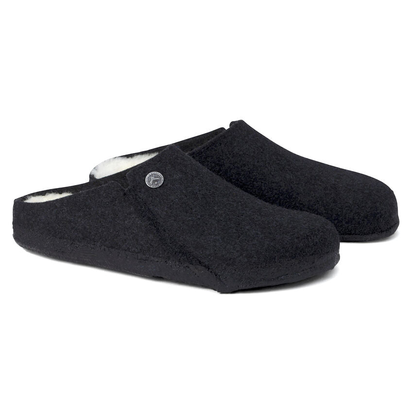 Birkenstock Zermatt Wool Felt Slipper in Anthracite Unisex Footwear