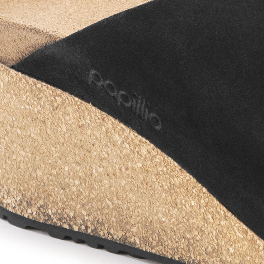 Birkenstock Papillio Namica Suede Leather Sandal In Black Women's Footwear