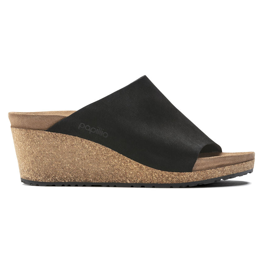 Birkenstock Papillio Namica Suede Leather Sandal In Black Women's Footwear