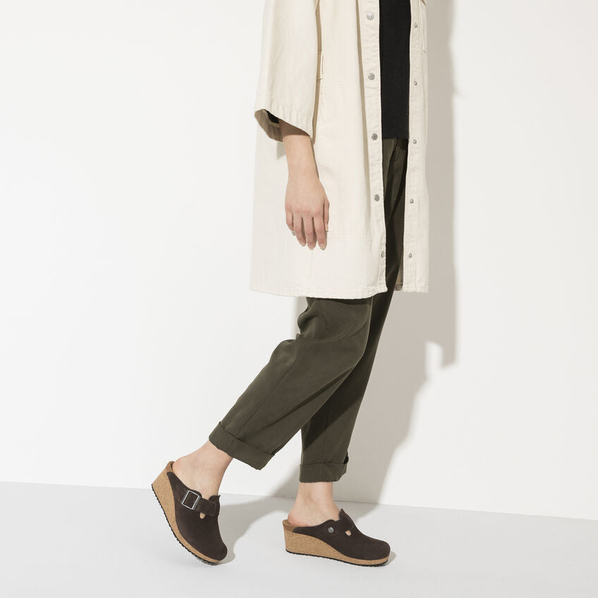 Birkenstock Fanny Suede Leather Clog in Roast Women's Footwear