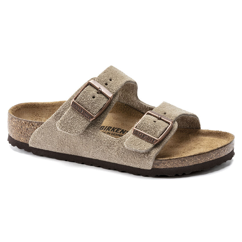 Birkenstock Kid's Arizona Suede in Taupe Kid
