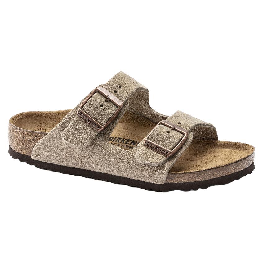 Birkenstock Kid's Arizona Suede in Taupe Kid
