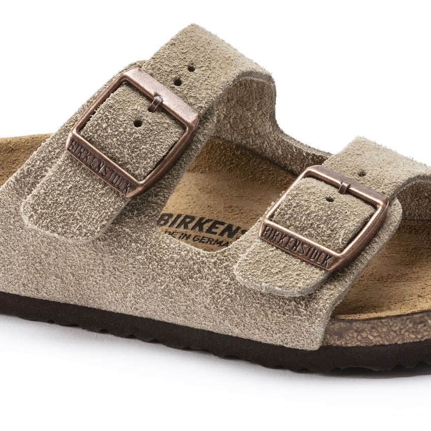 Birkenstock Kid's Arizona Suede in Taupe Kid