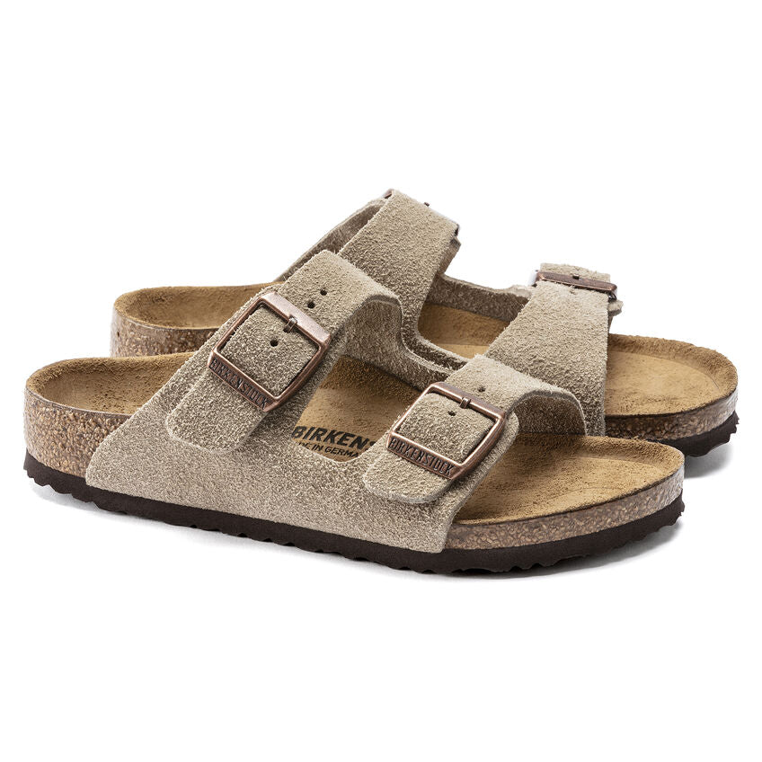 Birkenstock Kid's Arizona Suede in Taupe Kid