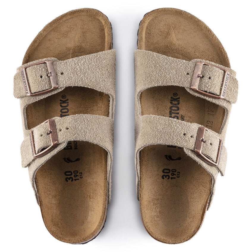 Birkenstock Kid's Arizona Suede in Taupe Kid