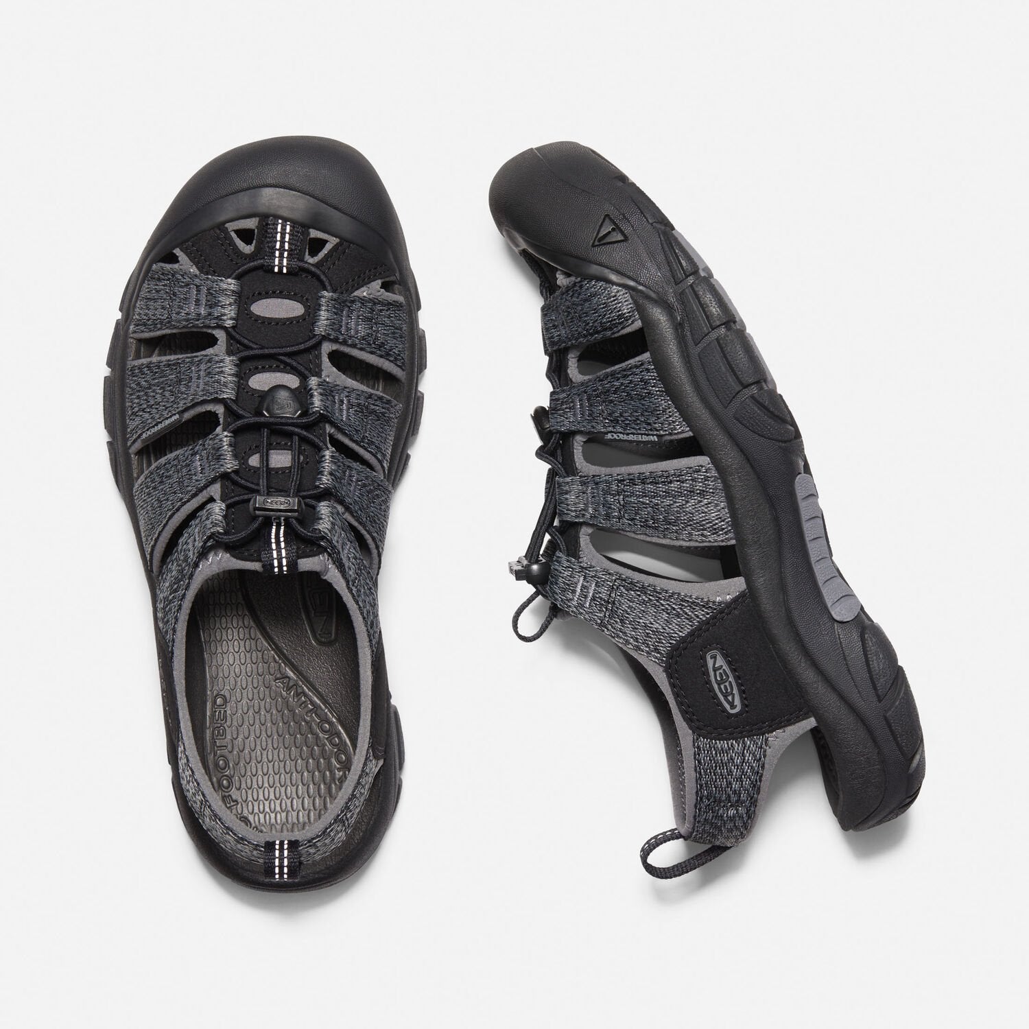 Keen Men's Newport H2 in Black Steel Grey Men's Footwear