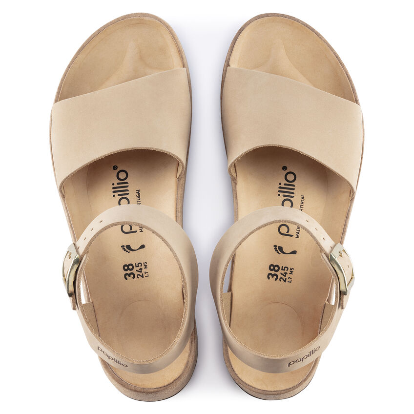 Birkenstock Glenda Nubuck Leather in Sandcastle Women's Footwear