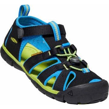 Keen Big Kids' Seacamp II CNX Black/Brilliant Blue Footwear