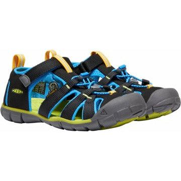 Keen Big Kids' Seacamp II CNX Black/Brilliant Blue Footwear