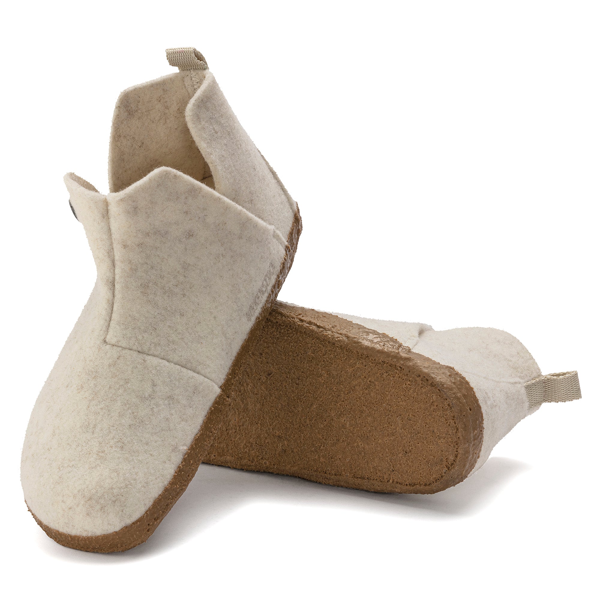 Birkenstock Andermatt Shearling Wool Felt Slipper in Ecru Women's Footwear