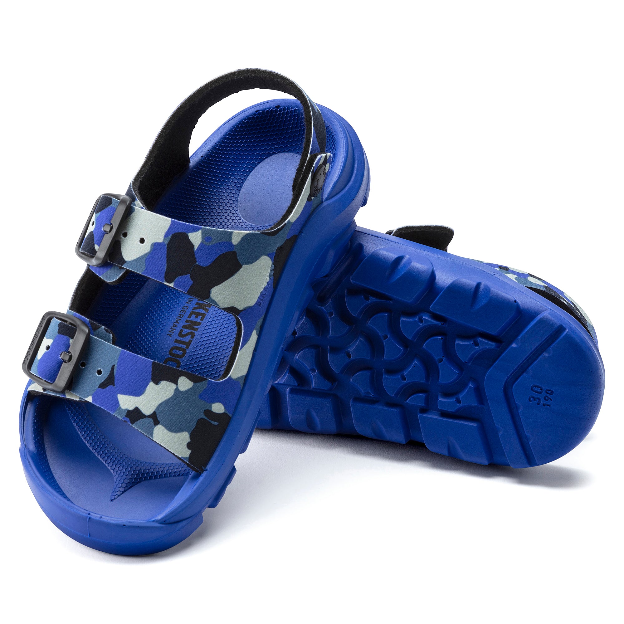 Birkenstock Kid's Mogami Birko-Flor Sandal in CMO Blue Kid's Footwear