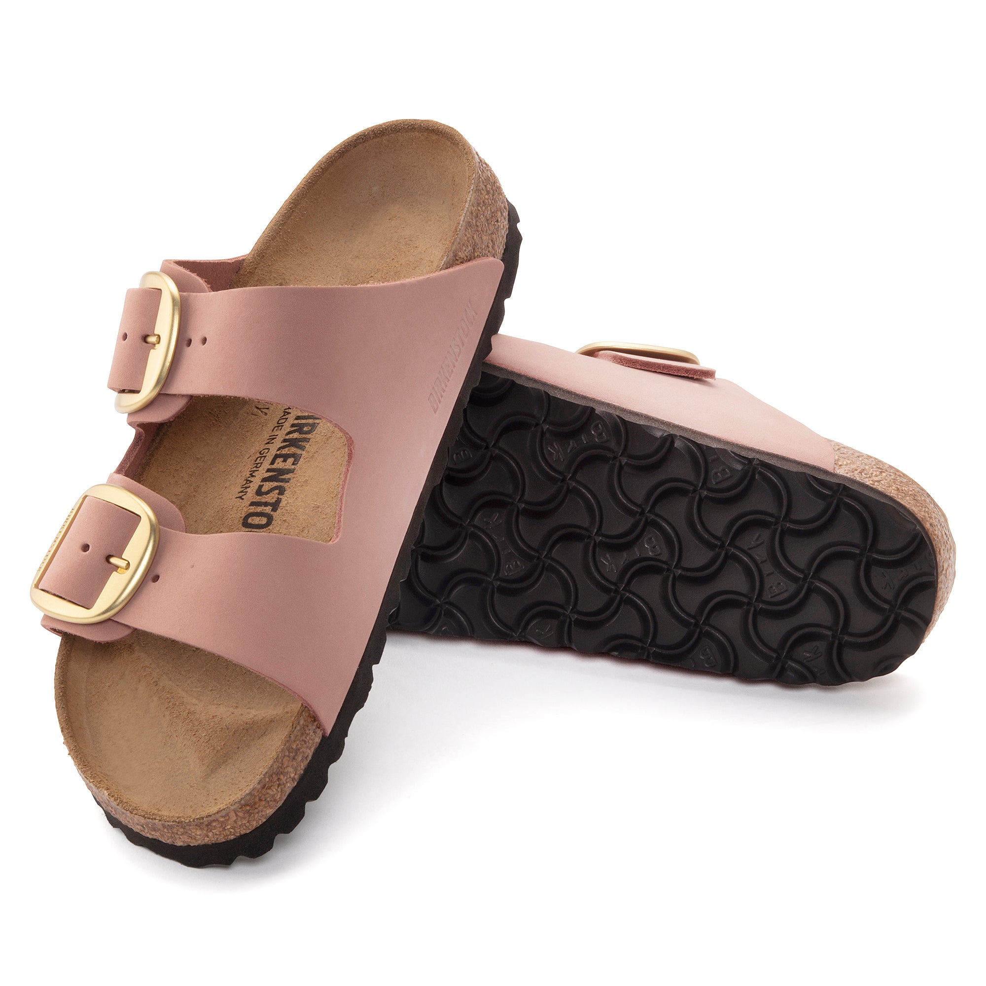 Birkenstock Arizona Big Buckle Nubuck Leather in Old Rose Women's Footwear