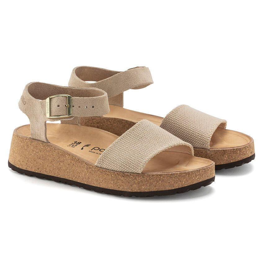 Birkenstock Women's Glenda Suede Leather Textile In Sandcastle Women's Footwear