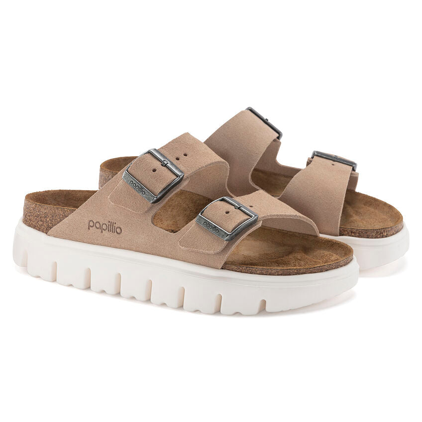 Birkenstock Arizona Chunky Suede Leather in Warm Sand Footwear