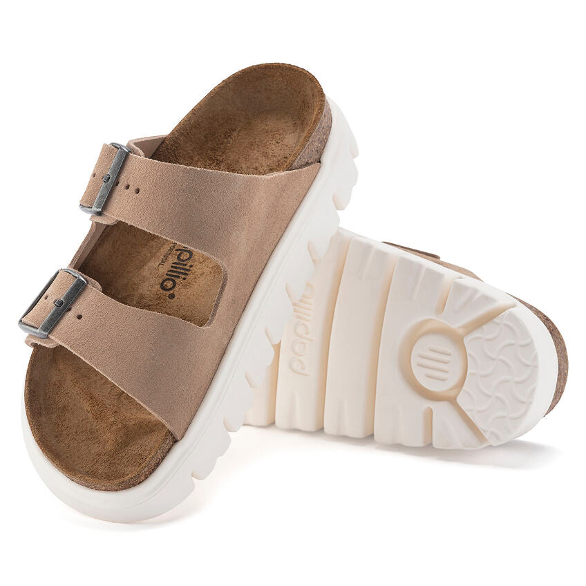 Birkenstock Arizona Chunky Suede Leather in Warm Sand Footwear