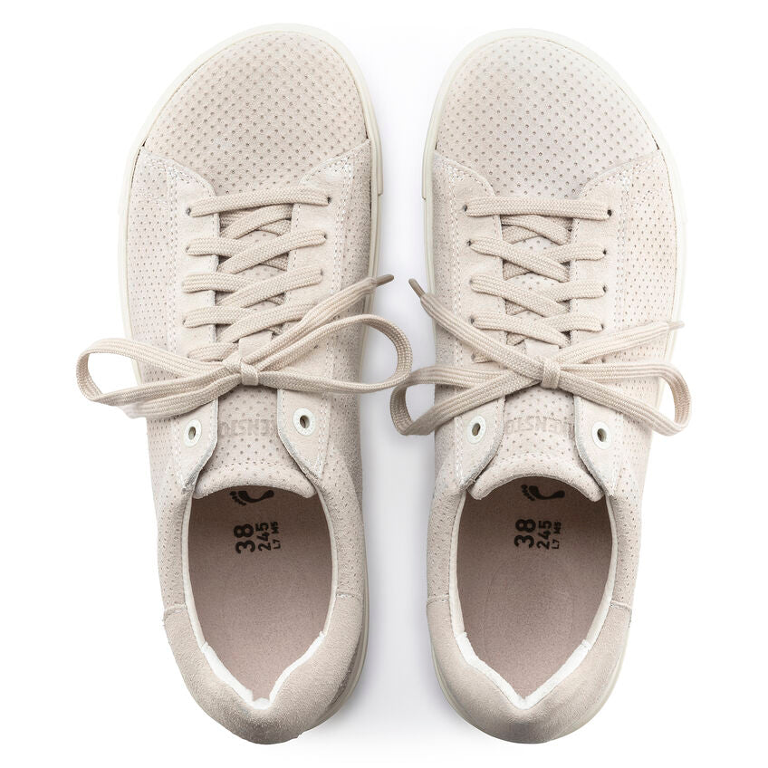 Birkenstock Bend Low in Suede Embossed in Antique White Shoes