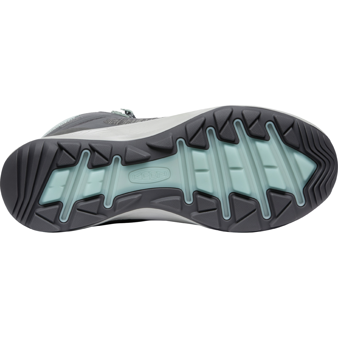 Keen Women's Terradora Flex Mid Waterproof Boot in Magnet Cloud Blue Footwear