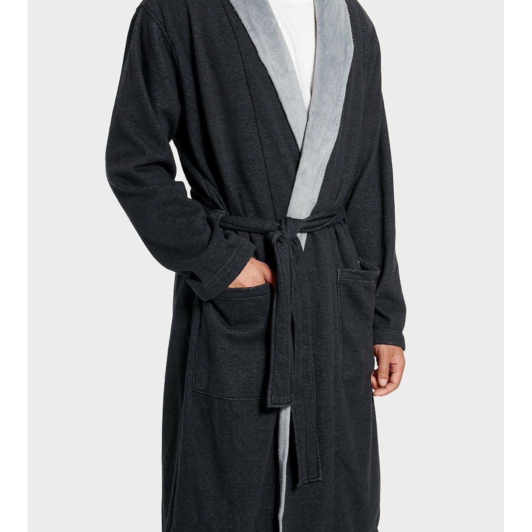 UGG Men's Robinson Robe in Black Heather Men's Apparel