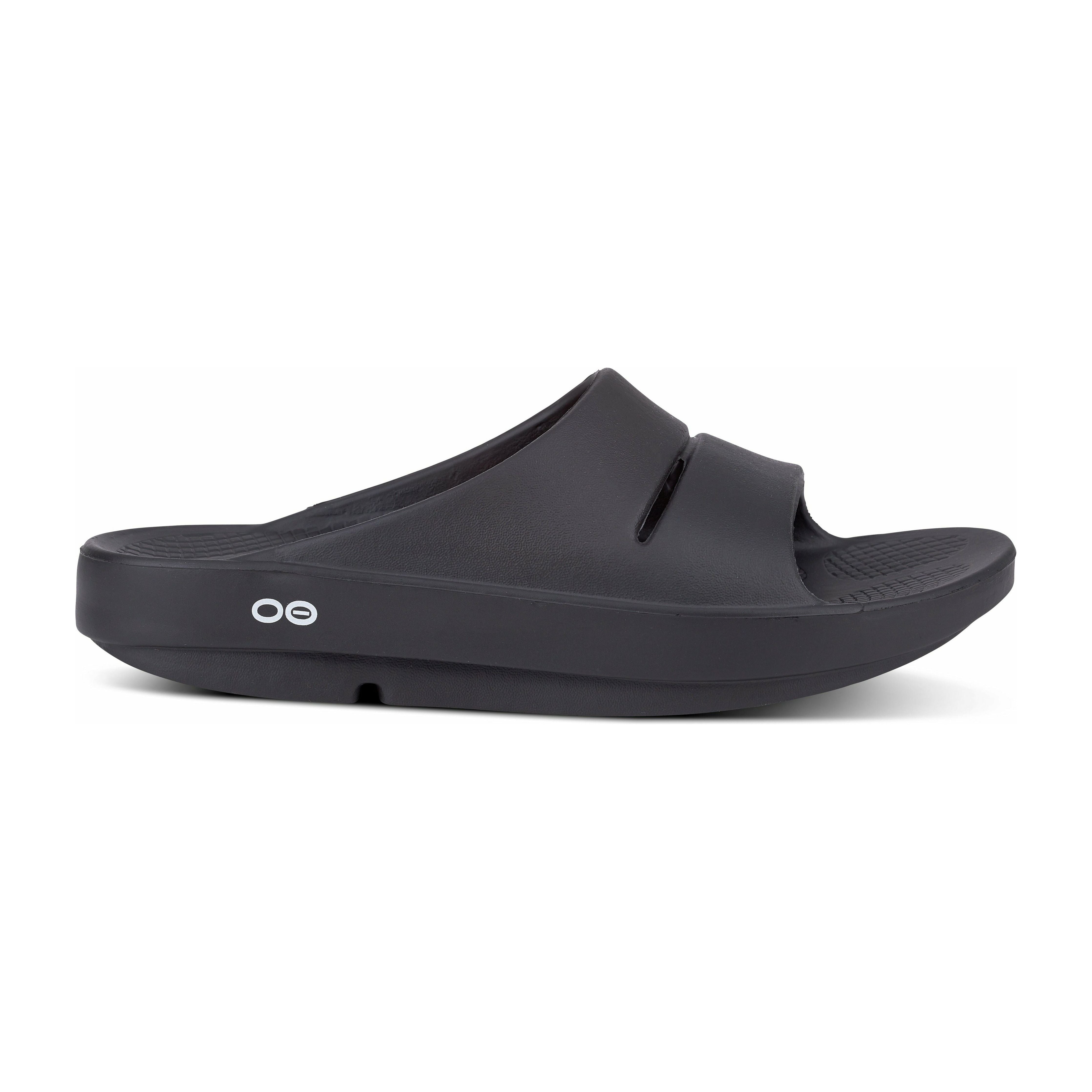 OOFOS Unisex Ooahh Slide Sandals in Black Men's Footwear