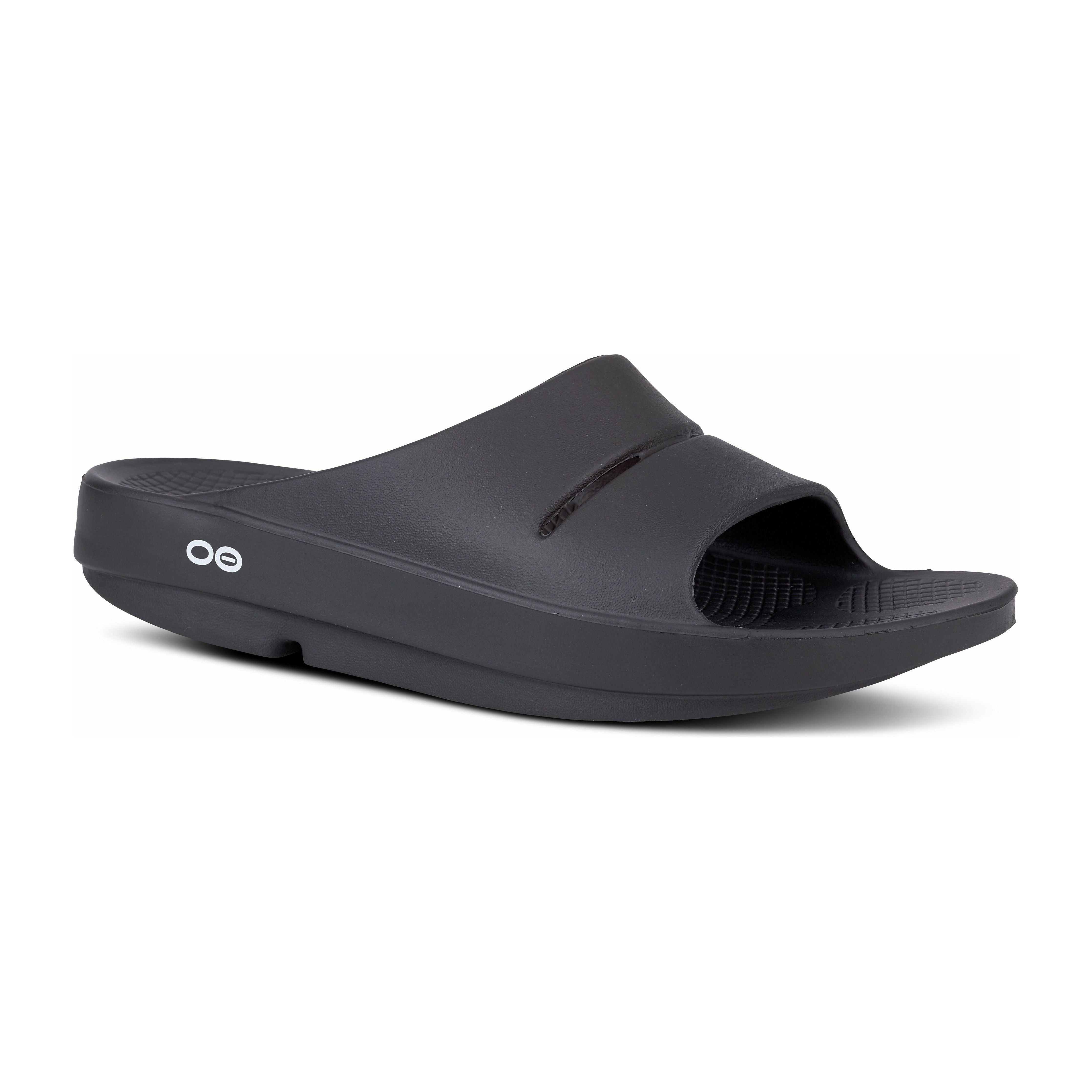 OOFOS Unisex Ooahh Slide Sandals in Black Men's Footwear