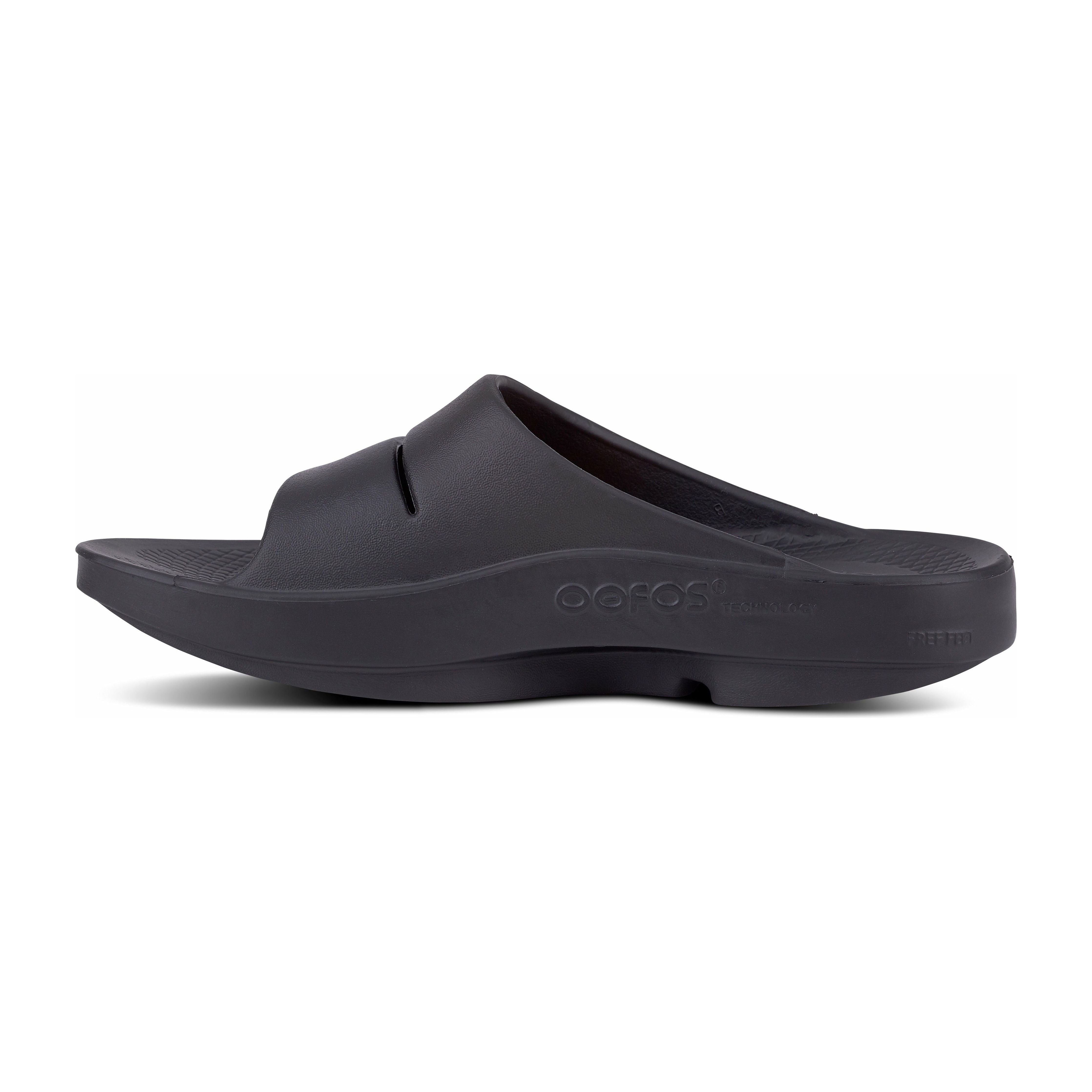 OOFOS Unisex Ooahh Slide Sandals in Black Men's Footwear