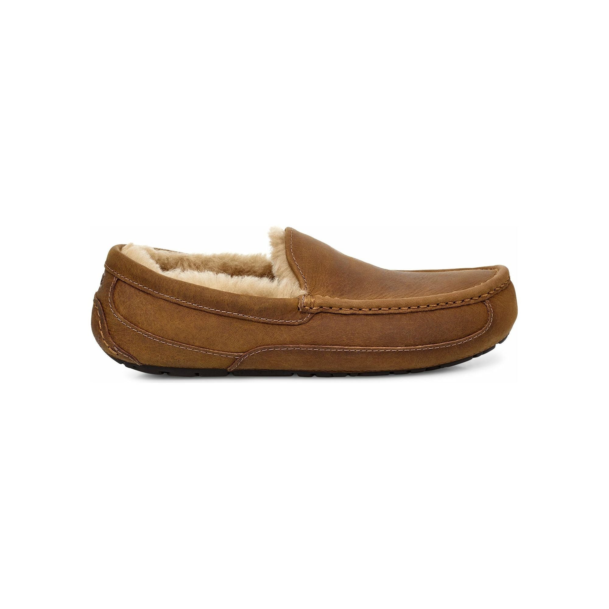 UGG Men's Ascot Leather Slipper in Tan Men's Footwear