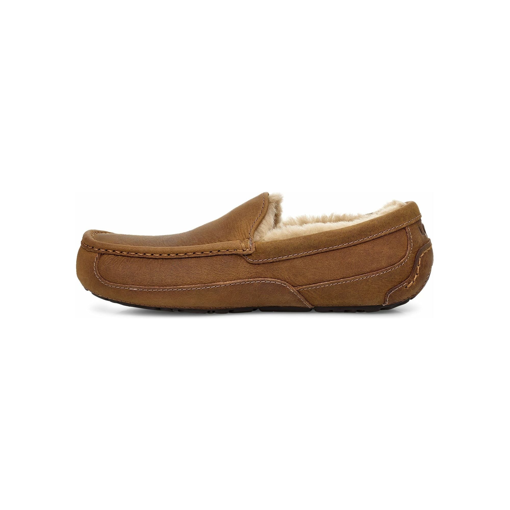 UGG Men's Ascot Leather Slipper in Tan Men's Footwear