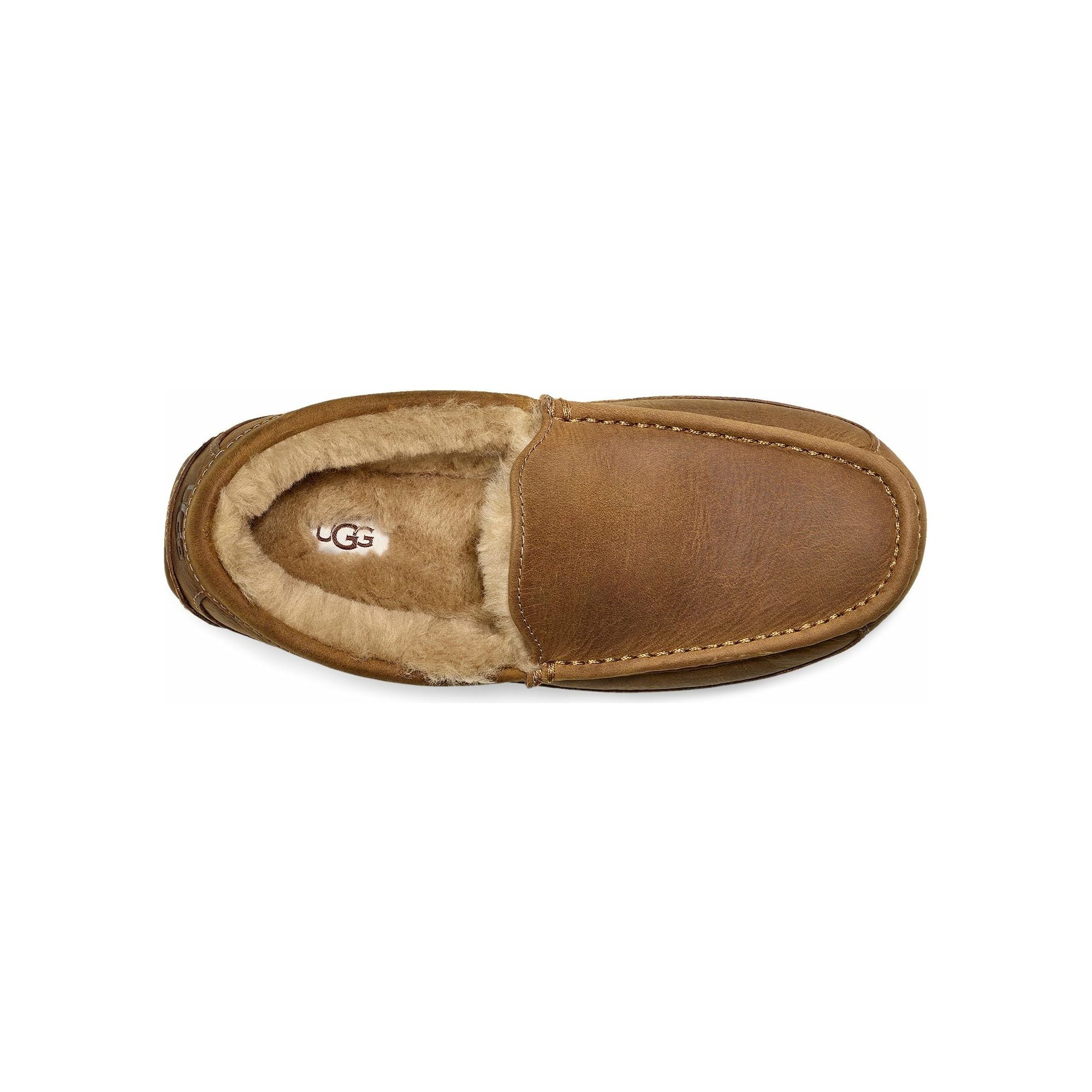 UGG Men's Ascot Leather Slipper in Tan Men's Footwear