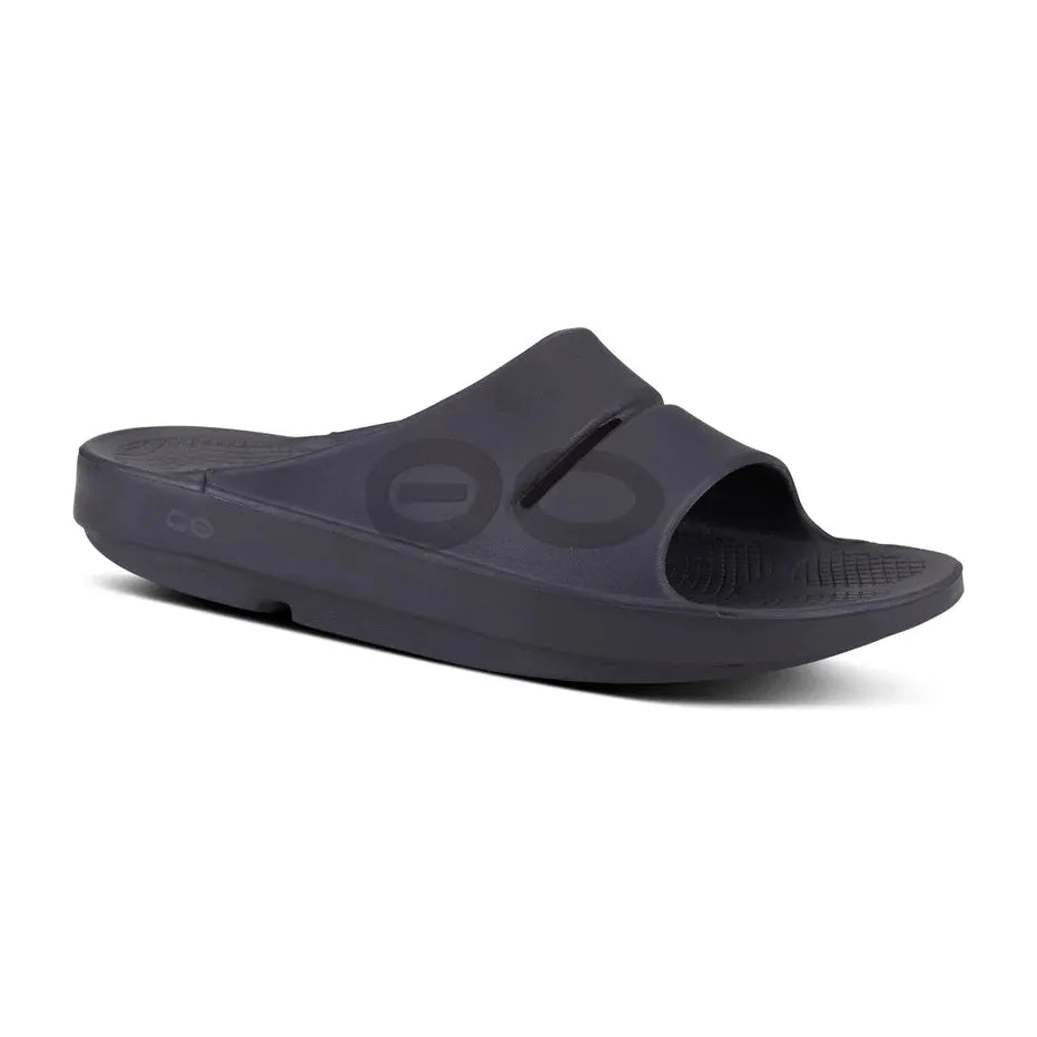OOFOS Unisex Ooahh Sports Sandals in Black Matte Men's Footwear