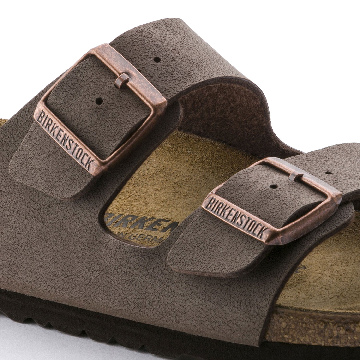 Birkenstock Arizona Birkibuc Classic Footbed Sandal in Mocha  Women's Footwear