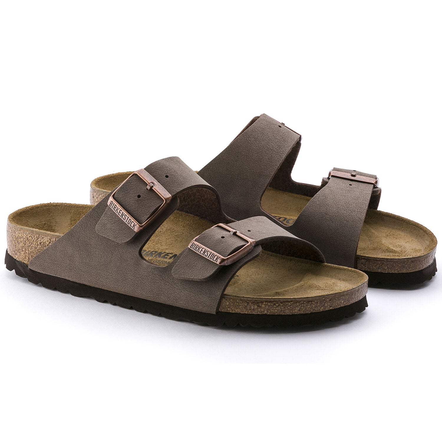 Birkenstock Arizona Birkibuc Classic Footbed Sandal in Mocha  Women's Footwear