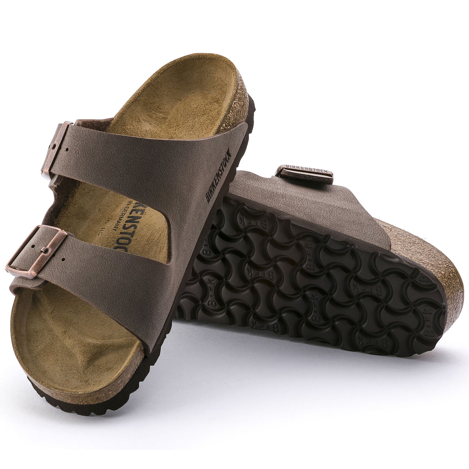 Birkenstock Arizona Birkibuc Classic Footbed Sandal in Mocha  Women's Footwear