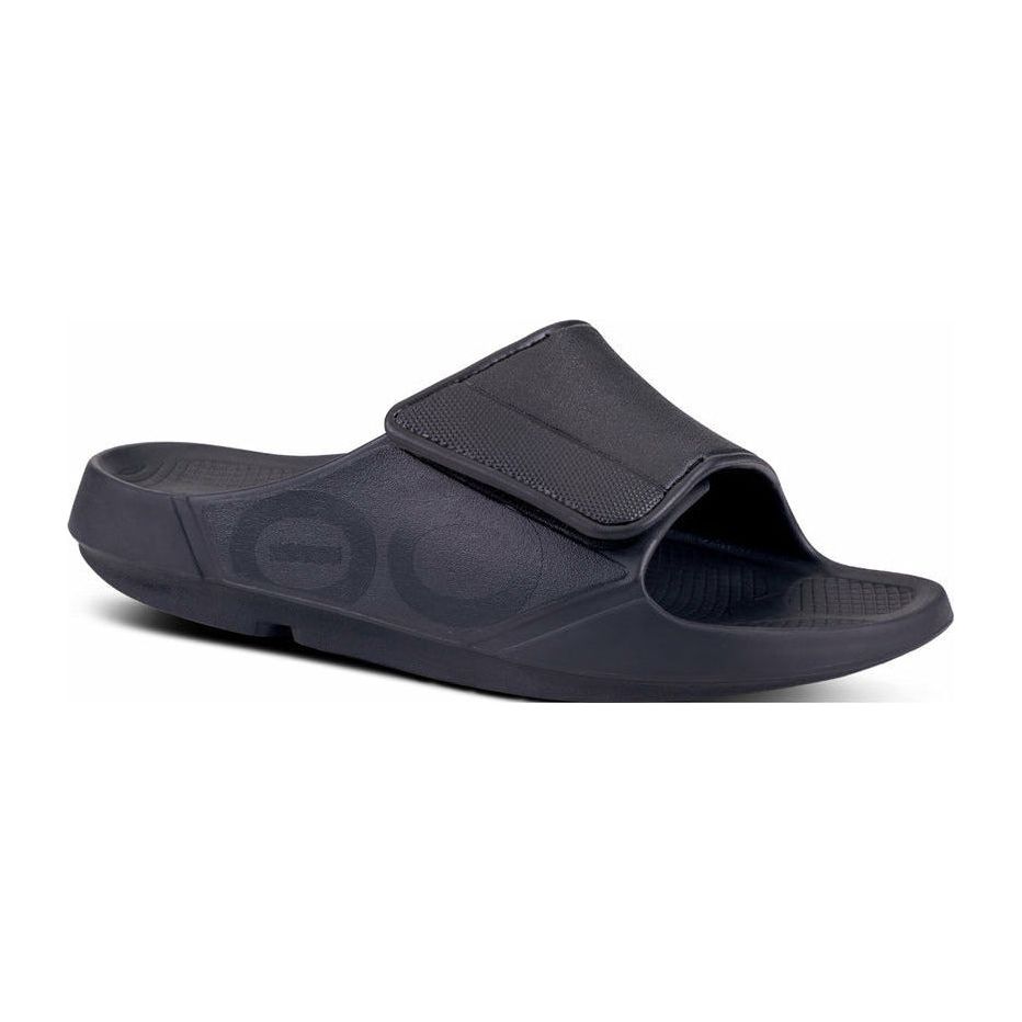 OOFOS Unisex Ooahh Sports Flex Sandals in Black Matte Men's Footwear