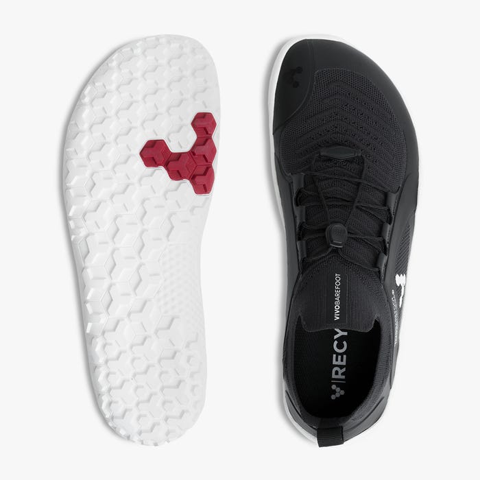 Vivobarefoot Men's Primus Trail Knit FG in Black Men's Footwear