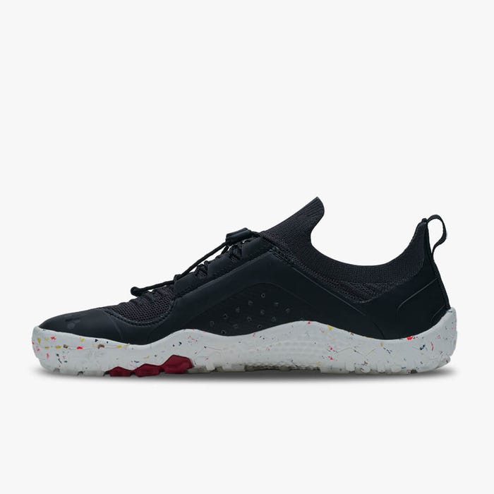 Vivobarefoot Men's Primus Trail Knit FG in Obsidian White Men's Footwear