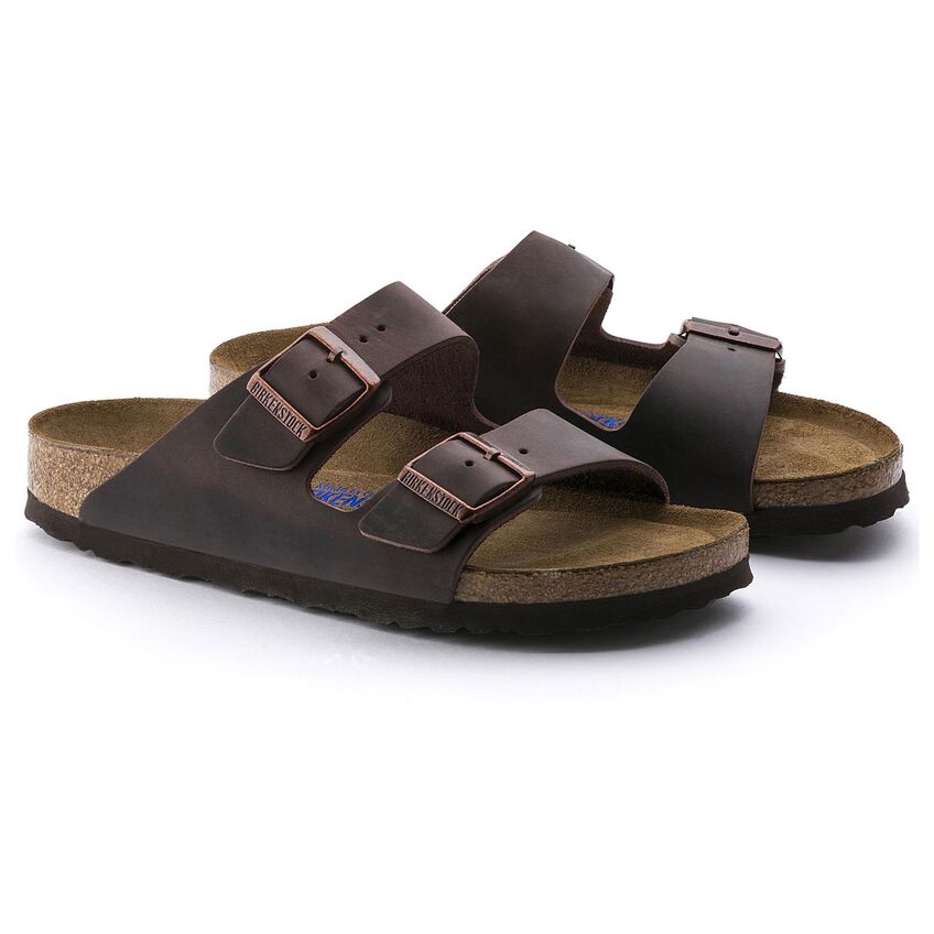 Birkenstock Arizona Oiled Leather Soft Footbed Sandal in Habana Men's Footwear