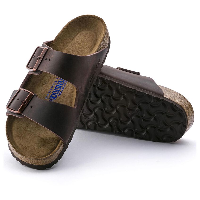 Birkenstock Arizona Oiled Leather Soft Footbed Sandal in Habana Men's Footwear