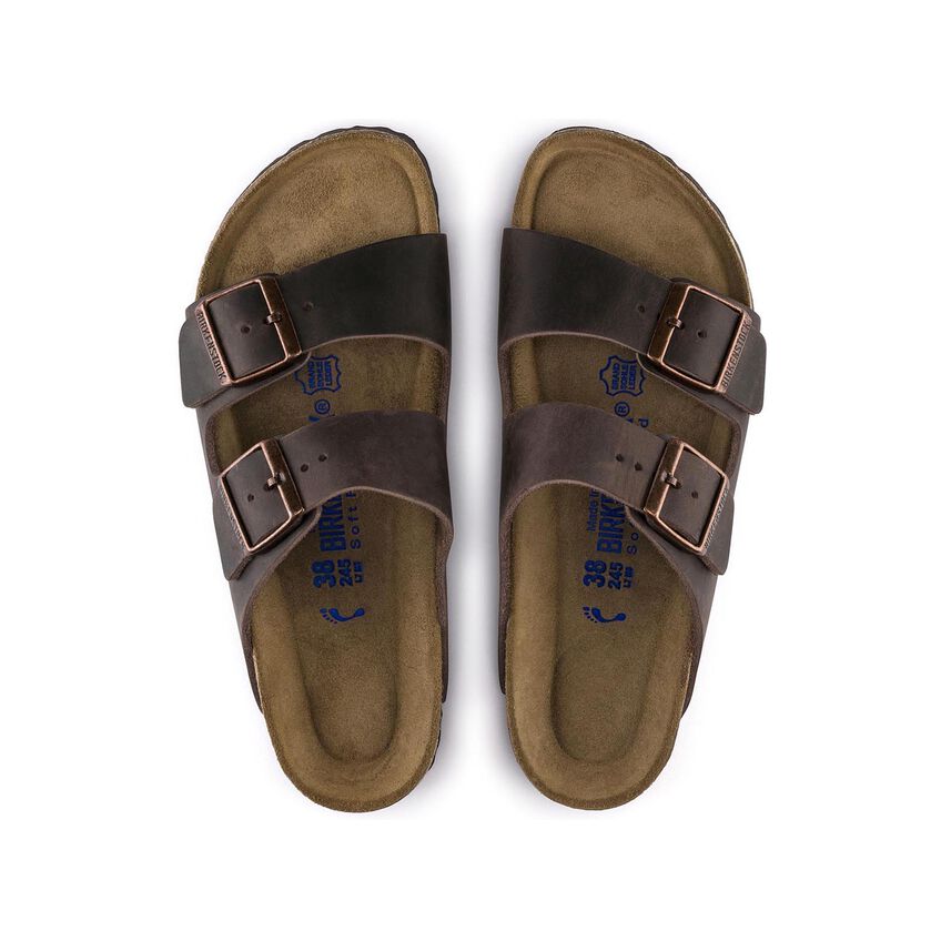 Birkenstock Arizona Oiled Leather Soft Footbed Sandal in Habana Men's Footwear