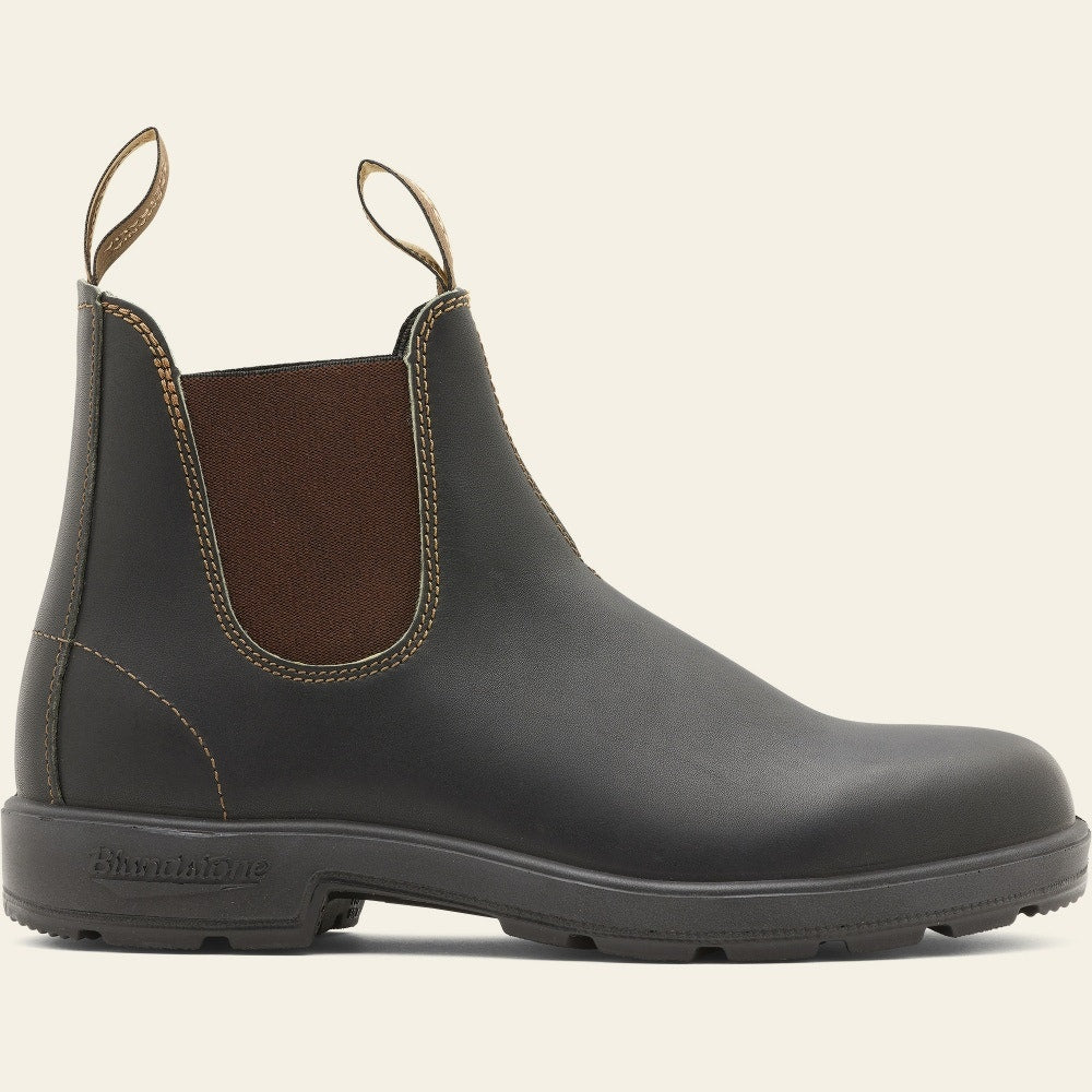 Blundstone Original 500 Chelsea Boots in Stout Brown Footprint USA