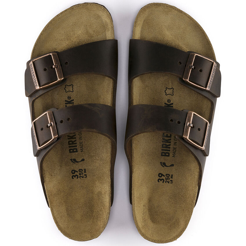 Birkenstock Arizona Oiled Leather Classic Footbed Sandal in Habana Women's Footwear
