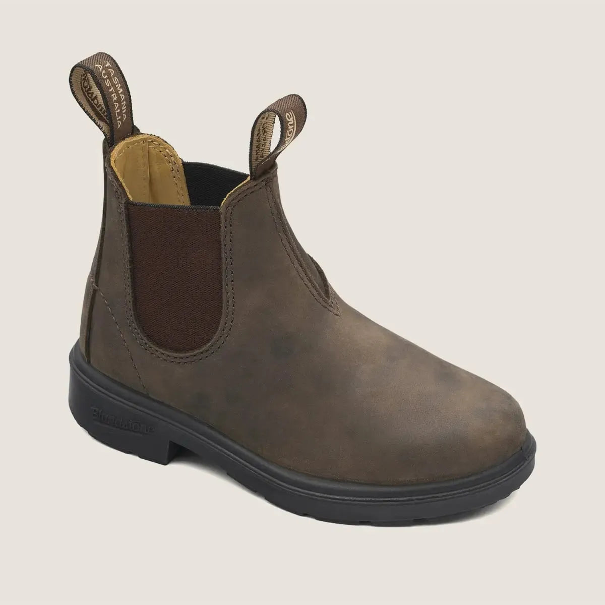 Blundstone Kid's Series 565 Premium Leather Chelsea Boots in Rustic Brown Kid's Boots