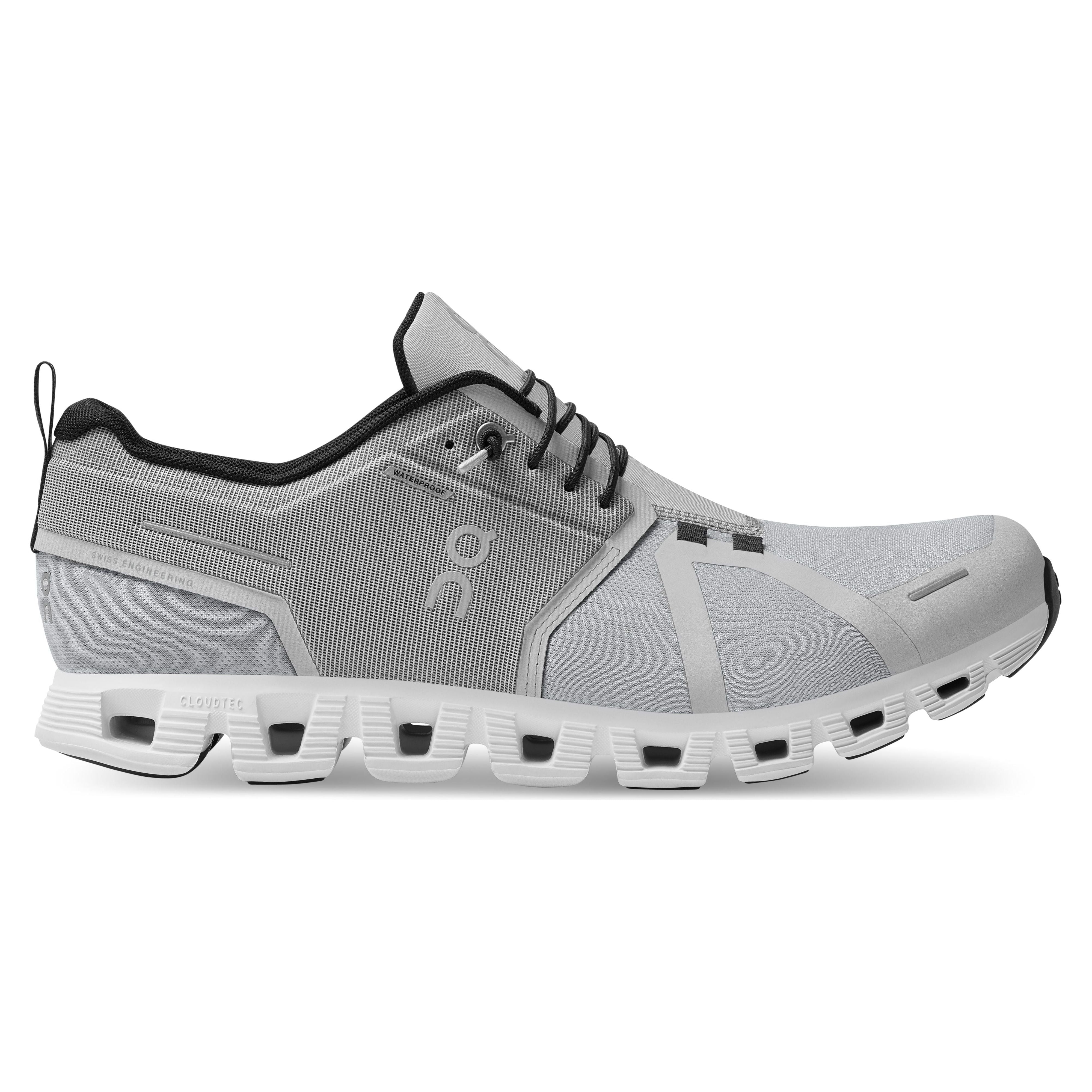 On Running Men's Cloud 5 Waterproof Shoe in Glacier White Men's Footwear