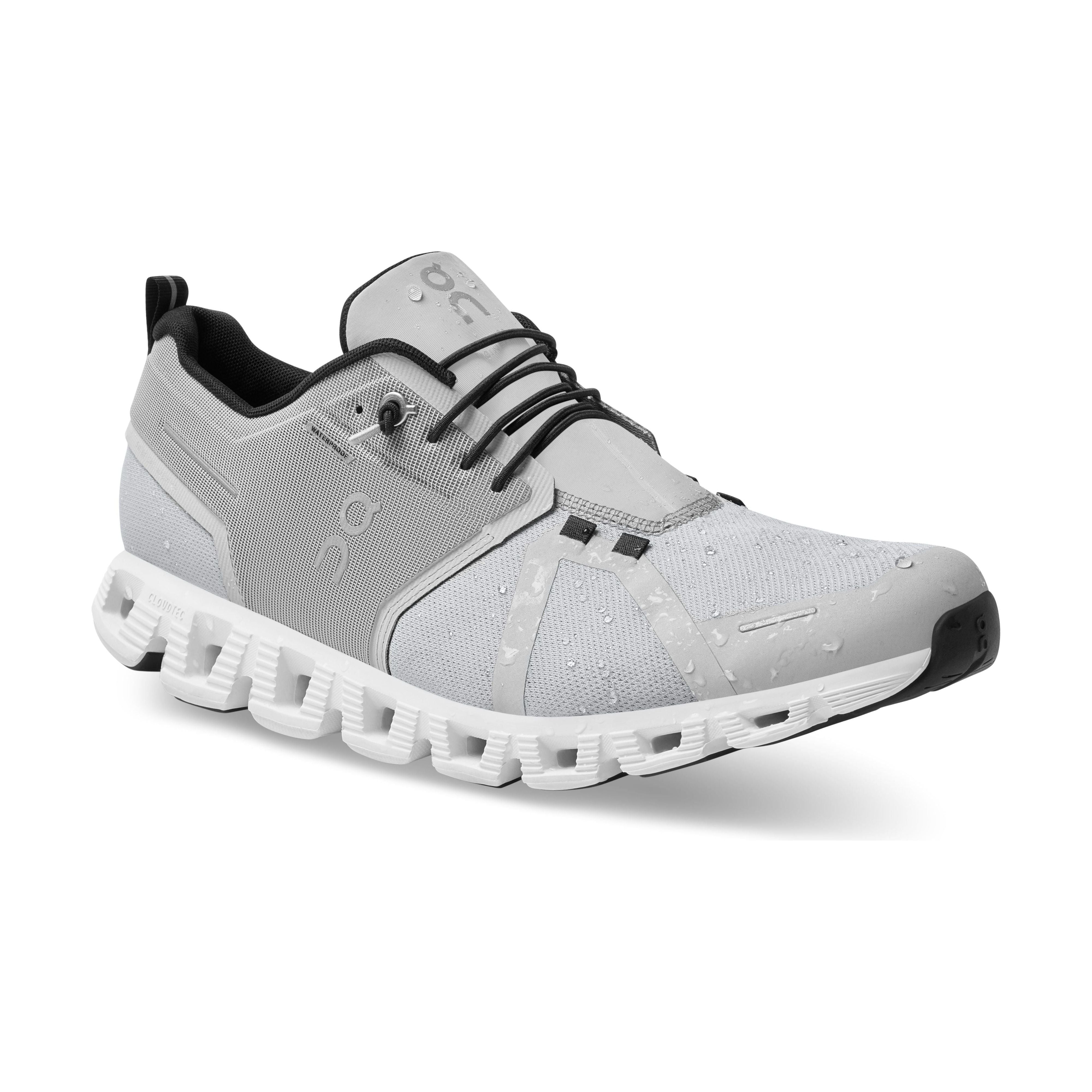 On Running Men's Cloud 5 Waterproof Shoe in Glacier White Men's Footwear