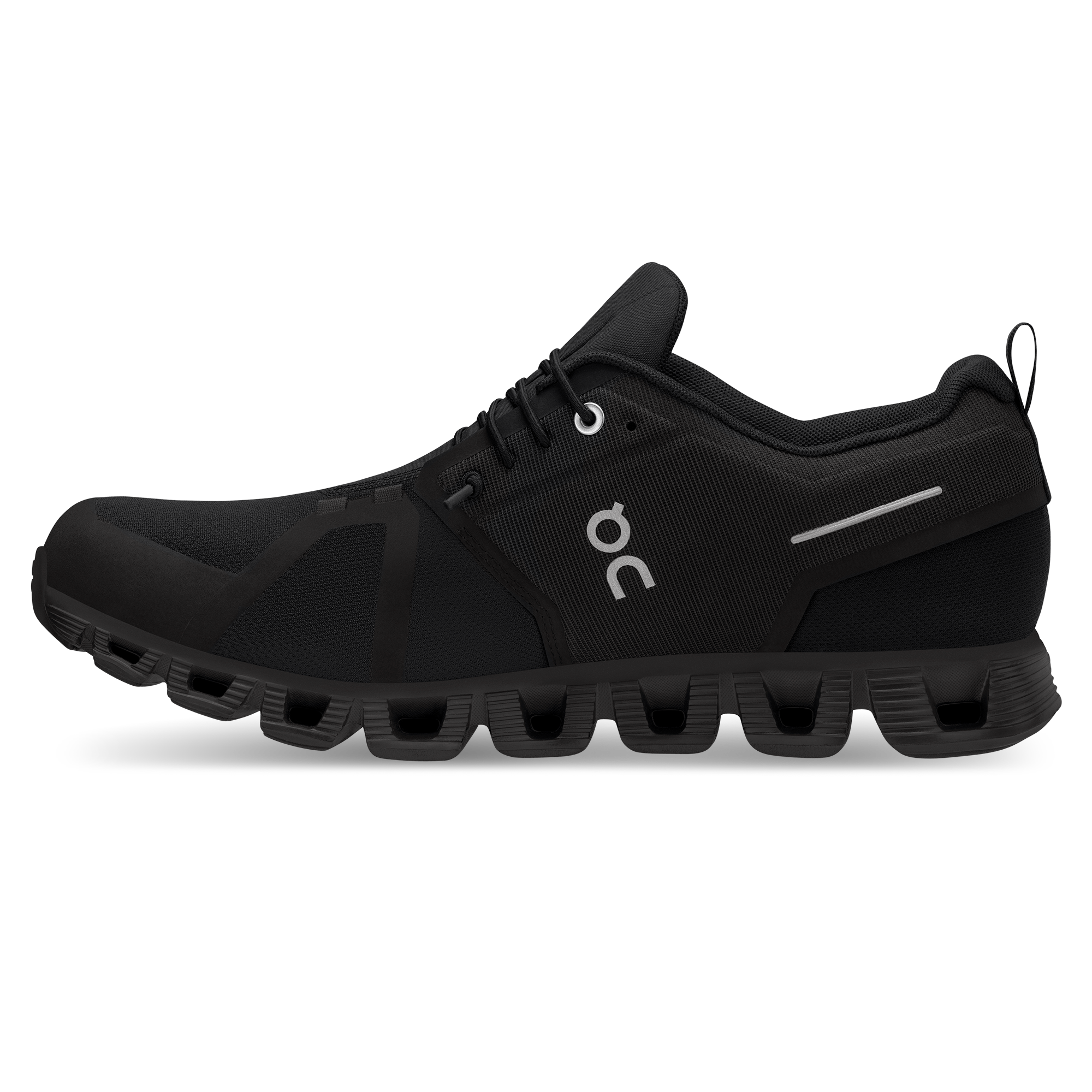 On Running Men's Cloud 5 Waterproof Shoe in All Black Men's Footwear