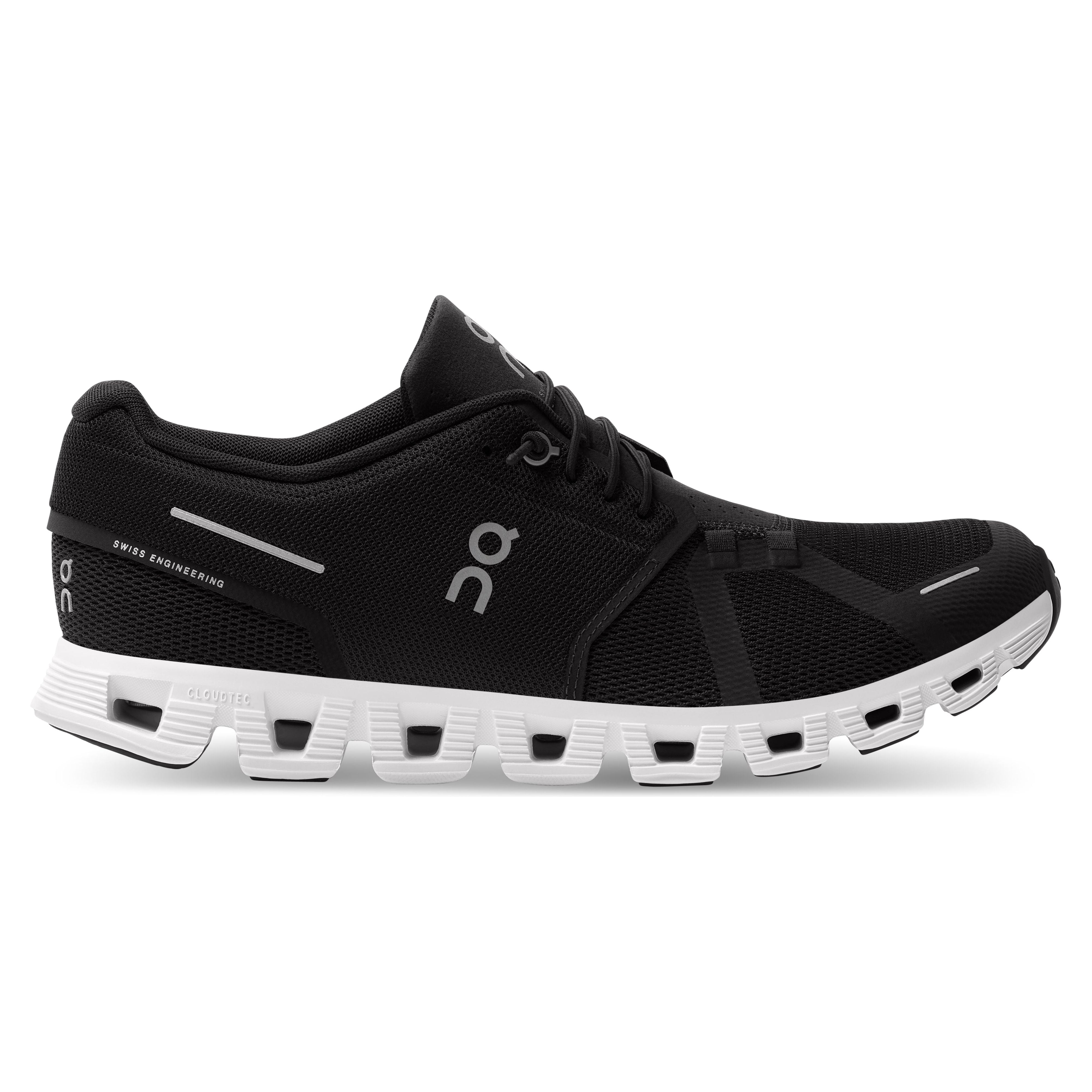 On Running Men's Cloud 5 Running Shoe in Black White | Footprint USA