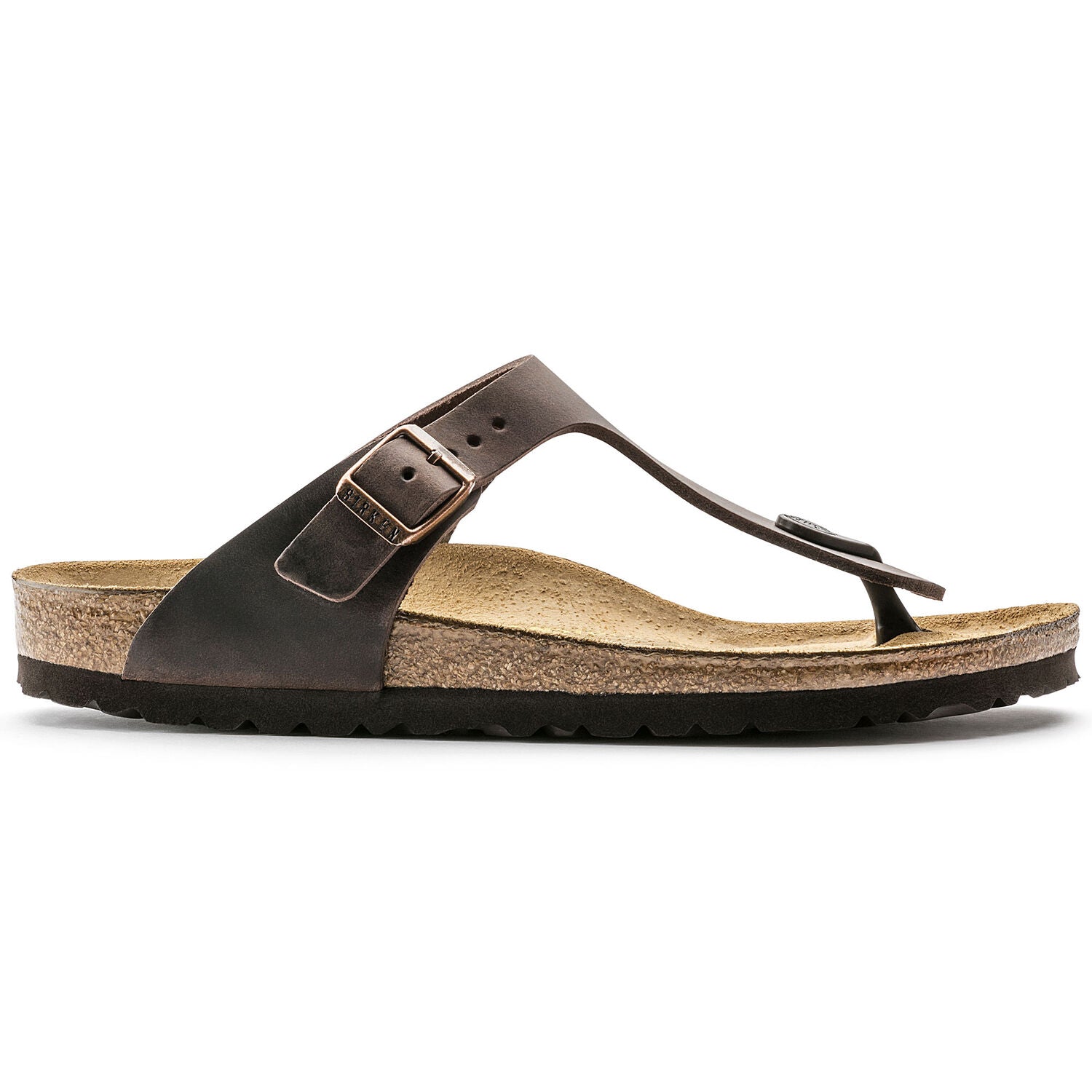 Birkenstock Gizeh Oiled Leather Classic Footbed Sandal in Habana Women's Footwear