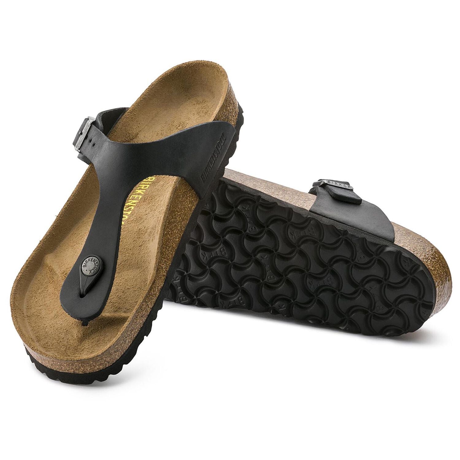 Birkenstock Gizeh Oiled Leather Sandal in Black Women's Footwear