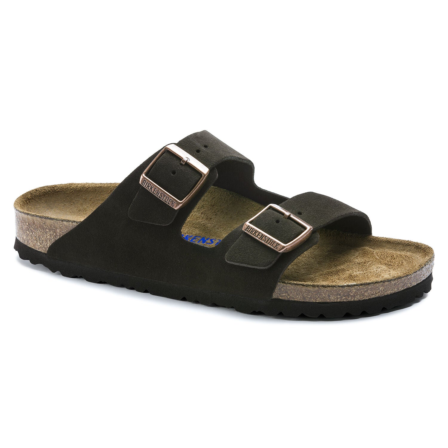 Birkenstock Arizona Suede Leather Soft Footbed Sandal in Mocha Men's Footwear
