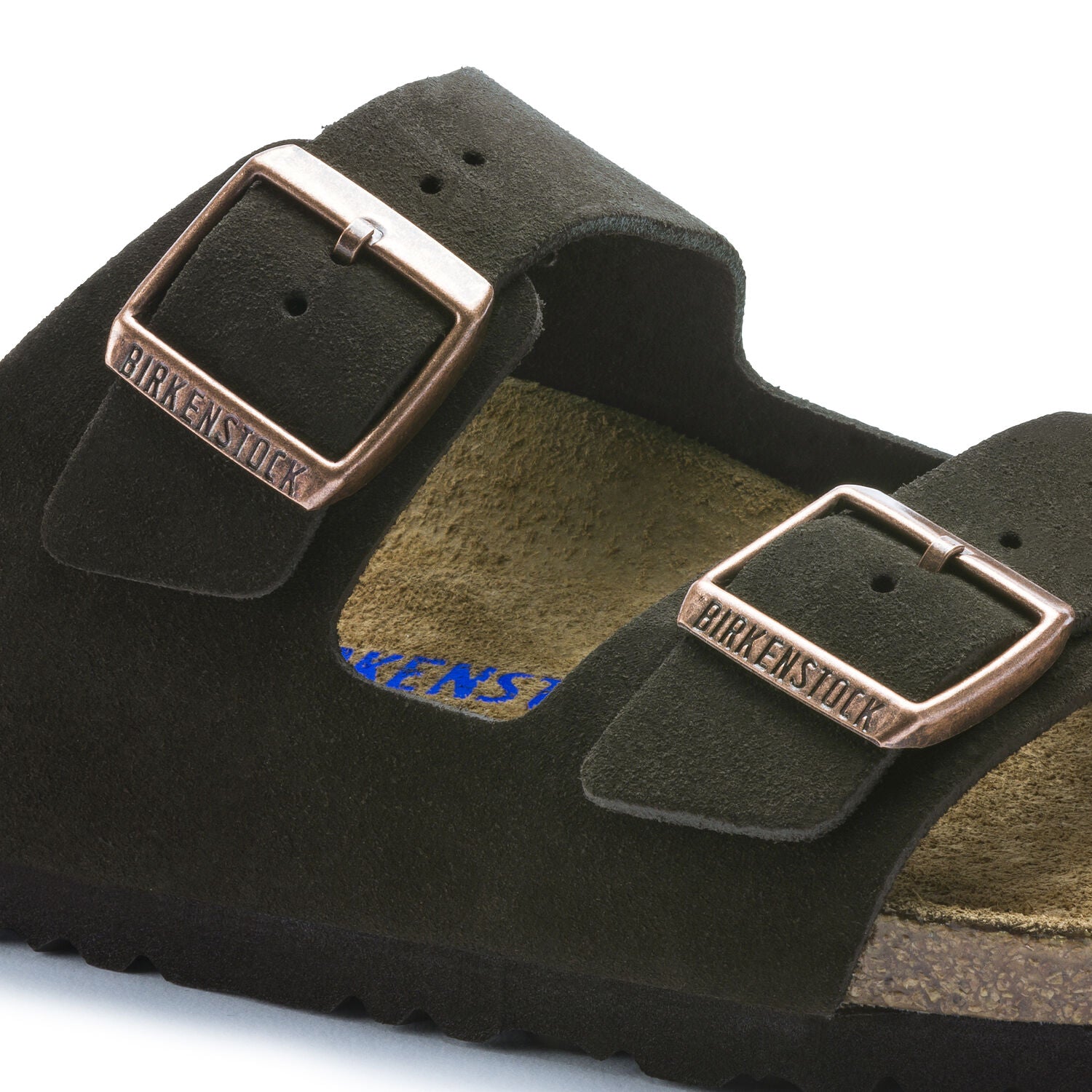 Birkenstock Arizona Suede Leather Soft Footbed Sandal in Mocha Men's Footwear